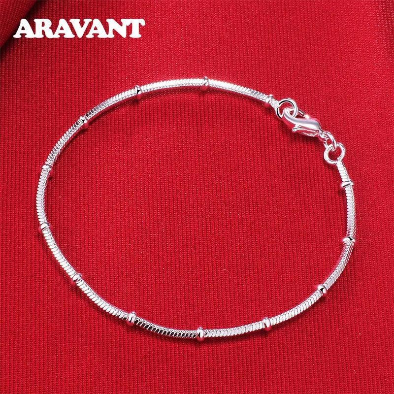 925 Silver Snake Chain Bracelet for Wedding