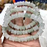 Jade Stone Beads Bracelet Natural Gemstone for Women Gift