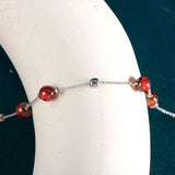 Round Garnet Bracelet For Women Sterling S925 Bracelet Lady Wedding Gift
