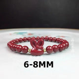 Cinnabar Rabbit Bracelet Natural Charm Amulet Hand Knotting DIY W