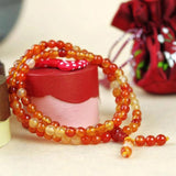 Natural Coloured Agate Jade 6-8mm 108 Beads Necklace Women Yoga Beaded Pendant