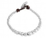 925 Silver Red Green String Rose Charm Bead Bracelet Gift