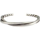 Men's Retro Silver Twisted Wire Bracelet