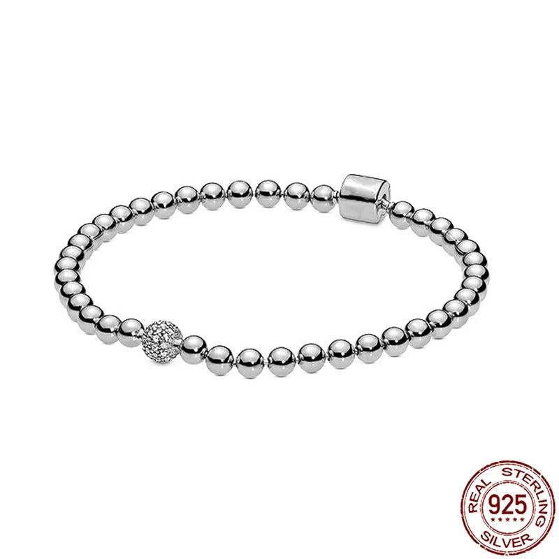 Classic Rose Round Bead Smooth Bracelet for DIY Women's Jewelry