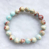 4/6/8/10MM Blood Sky Jade Bracelet Natural Stone Bead School Student Jewelry