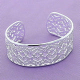 925 Silver Double Heart Bracelet Women Wedding Christmas Gift