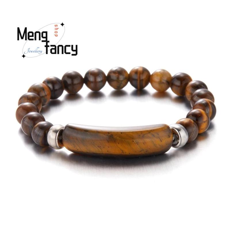 Tiger's Eye Bracelet Jade Fine Jewelry Sets Men Women Couple Wedding Souvenir