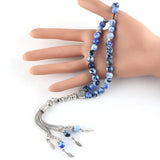 8mm Agate 33 Islamic Rosary Muslim Tasbih Allah Bracelet