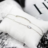 Solid 925 Bracelets For Women Fine Jewelry Charm Bracelet Chain Bangle