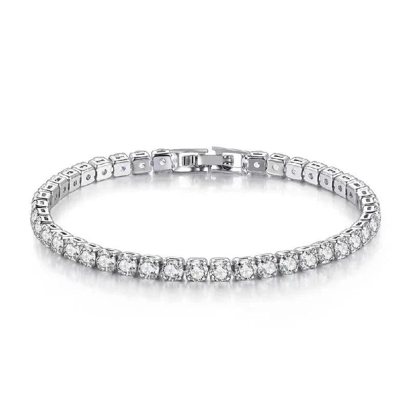 925 Silver Bracelet with Zircon Gemstone for Women Wedding Party