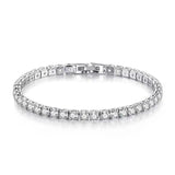 925 Silver Bracelet with Zircon Gemstone for Women Wedding Party