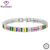 925 Silver Zircon Gemstone Women Bracelet for Wedding Party Gift