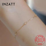 925 Silver 14K Plated 3 Small Hearts Bracelet Women Wedding Minimalist Jewelry