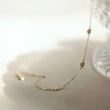 925 Silver 14K Plated 3 Small Hearts Bracelet Women Wedding Minimalist Jewelry