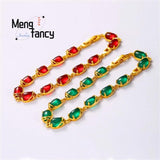 Emerald Chalcedony 24K Plated Bracelet Charms Jade Jewelry Women