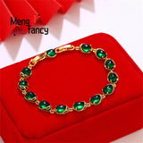 Emerald Chalcedony 24K Plated Bracelet Charms Jade Jewelry Women