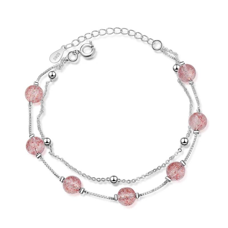 925 Silver Bracelet with Quartz Gemstone for Girl