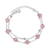 925 Silver Bracelet with Quartz Gemstone for Girl