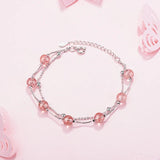 925 Silver Bracelet with Quartz Gemstone for Girl