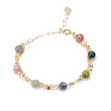 925 Silver Women Bracelet with Colorful Gemstone for Wedding Party