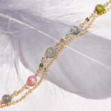925 Silver Women Bracelet with Colorful Gemstone for Wedding Party