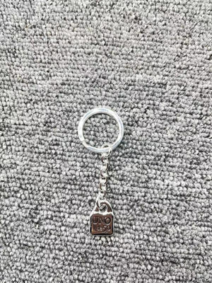 925 Silver Lock Ring Key Chain Jewelry