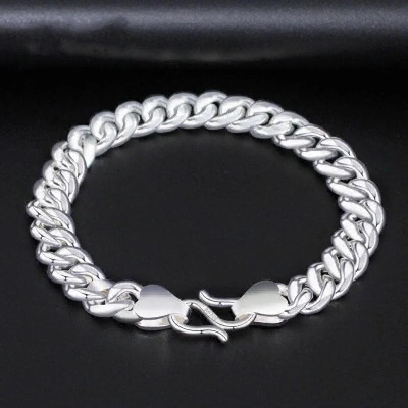 925 Silver Men's Bracelet, Couple Bracelets Set