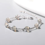 Moonstone Bracelet 925 Silver Jewelry for Women