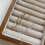 925 Silver Contortion Chain Bracelet Minimalist Korea Jewelry