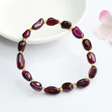 Natural Garnet Stone Jade Beaded Bracelets for Women
