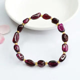 Natural Garnet Stone Jade Beaded Bracelets for Women