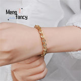 Vietnam Sand 24K Plated Phoenix Tail Bracelet Retro Charm Fine Jewelry Sets