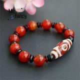 Natural Tibet Dzi Agate Bracelet Retro Style Men Women Charm Jewelry
