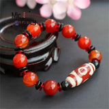 Natural Tibet Dzi Agate Bracelet Retro Style Men Women Charm Jewelry