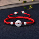 Jade Emerald Money Beads Bracelet Adjustable Bangle Charm