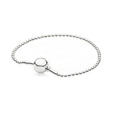 925 Sterling Silver Mini Bead Chain Snake Bone Bracelet for DIY Jewelry