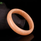 Chinese Natural Corn Yellow Hand-carved Jade Bracelet