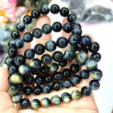 Tiger Eye Stone Beads Bracelet Natural Gemstone DIY Jewelry For Women Men Gift