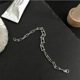 Sterling Silver Thick Chain Bracelet Vintage Hasp
