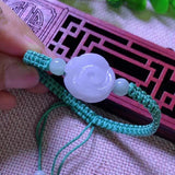 Emerald Rose Flower Beads Bracelet Hand Knitting Bangle DIY Woman Amulet