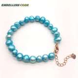 Baroque Pearl Bracelet 7-8mm Sky Yellow Brown L