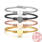 Stainless Steel Rose Bracelet Adjustable Girl Jewelry Gift