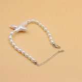 925 Sterling Silver Freshwater Baroque Cross Pearl Bracelet Gift for Women