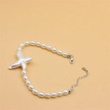 925 Sterling Silver Freshwater Baroque Cross Pearl Bracelet Gift for Women