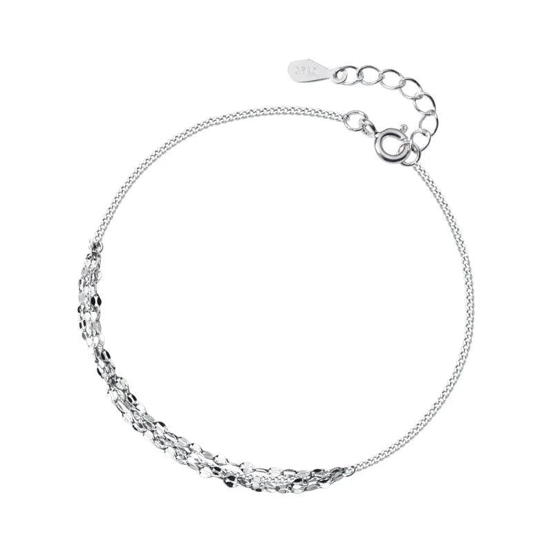 TrustDavis 925 Silver Beads Bracelet For Women