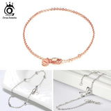 925 Silver Women Bracelet Gold Color Small Charm Jewelry SB28
