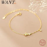 925 Silver Romantic Rose Flower Heart Zircon Bracelet