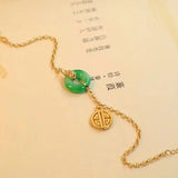 Hetian Jade Geometric Bracelet - Chinese Retro Palace Style