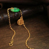 Hetian Jade Geometric Bracelet - Chinese Retro Palace Style
