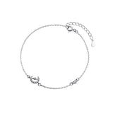 925 Sterling Silver Cupid Moon Charm Bracelet for Women